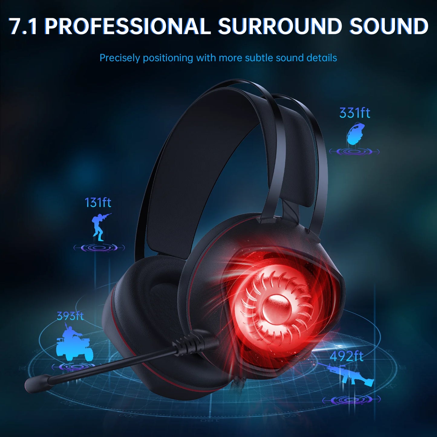 Ecomoment Gaming Headset โ Multi-Platform Wired RGB Gaming Headphones