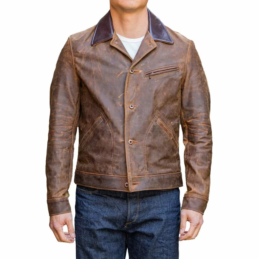 Charles Brown Cowboy Leather Jacket