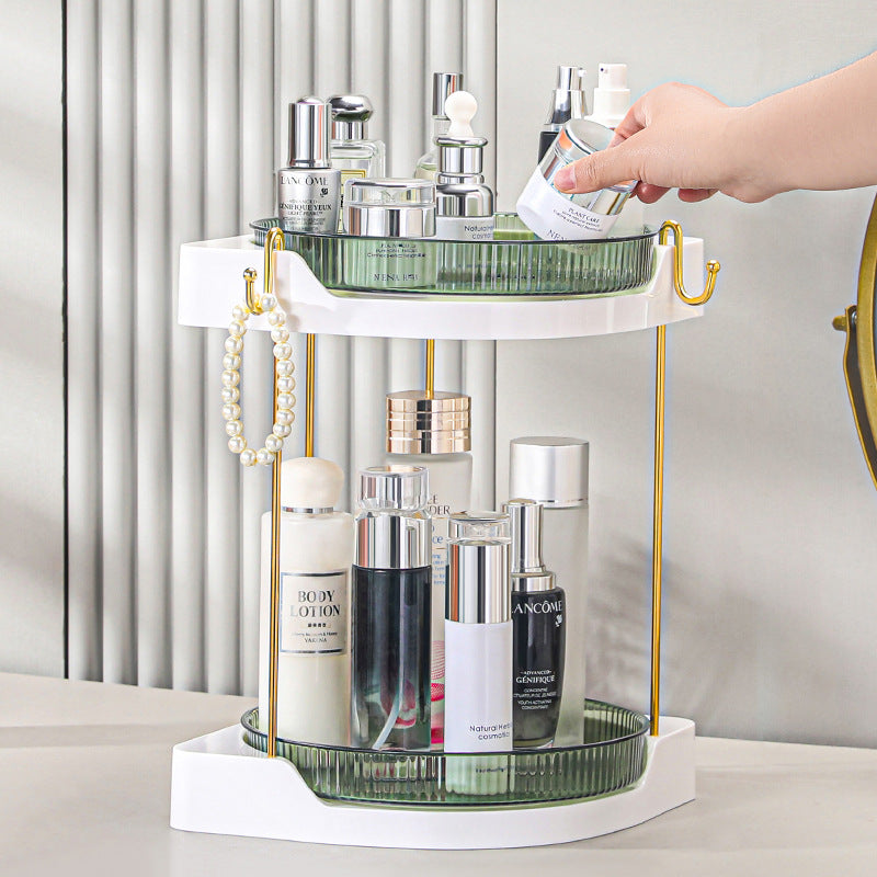 Kitchen Seasoning Rotating Rack – Double-Layer Desktop Turntable Storage