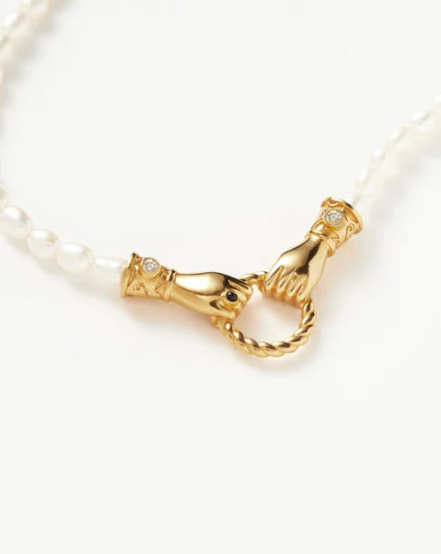 Harris Reed In Good Hands Pearl Pendant Necklace