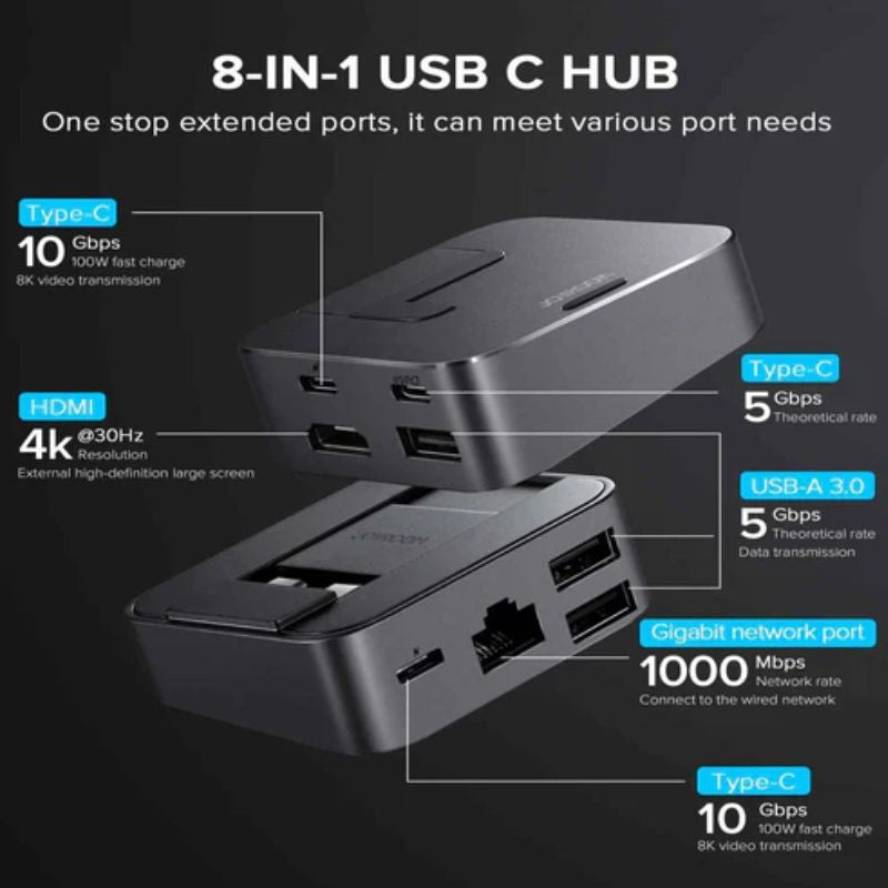 Joyroom S-H121 J-Cube 8 in 1 multifunctional docking station