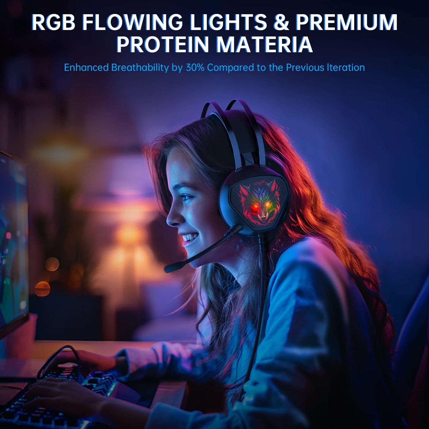 Ecomoment Gaming Headset – Multi-Platform Wired RGB Gaming Headphones
