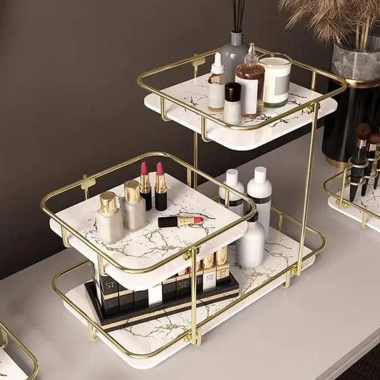 3-Layer Cosmetics Organizer Tray – Perfume, Lipstick &amp; Table Storage