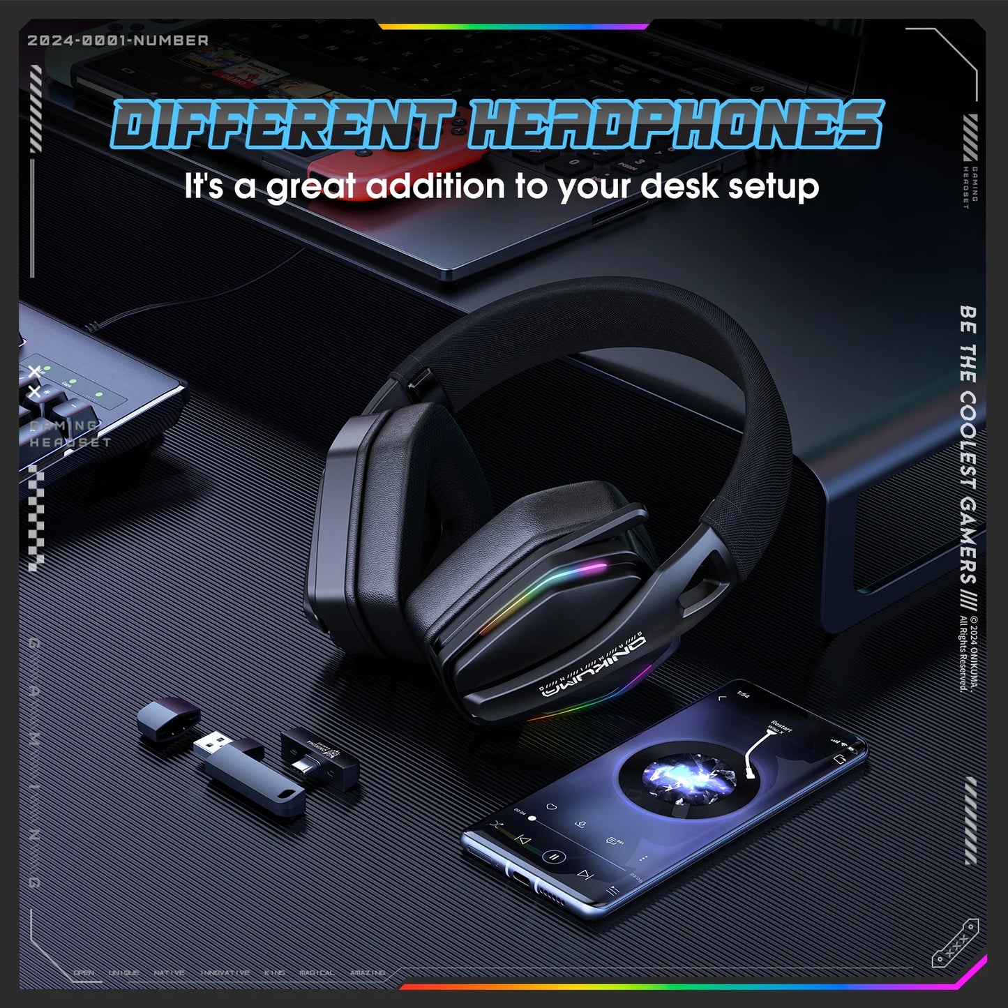 Siivton Wireless Bluetooth Gaming Headset – Multi-Mode, Long Battery Life