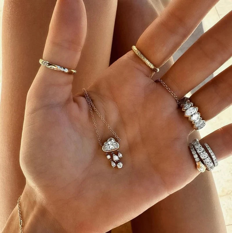 Diamond Rain Cloud Necklace