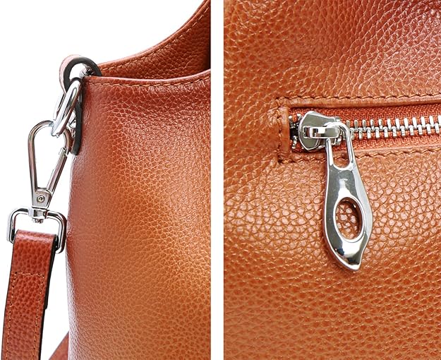 Iswee Genuine Leather Shoulder Bag – Medium Satchel Tote