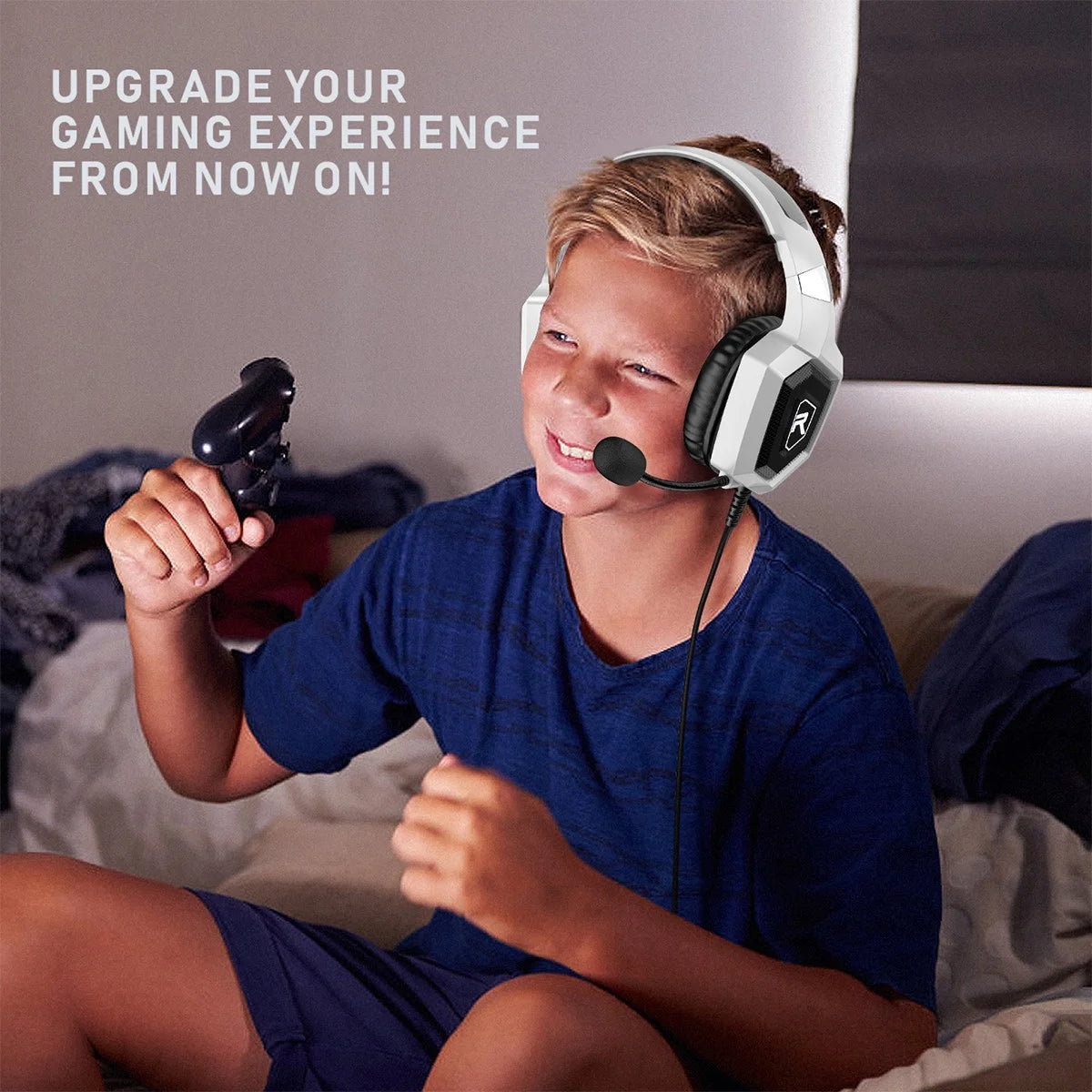 RUNMUS Gaming Headset – Multi-Platform Surround Sound Headphones with Mic & LED