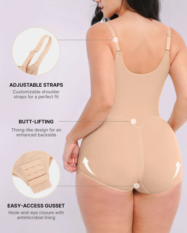 AirSlim Built-in Tummy Control Cincher Brief Bodysuit