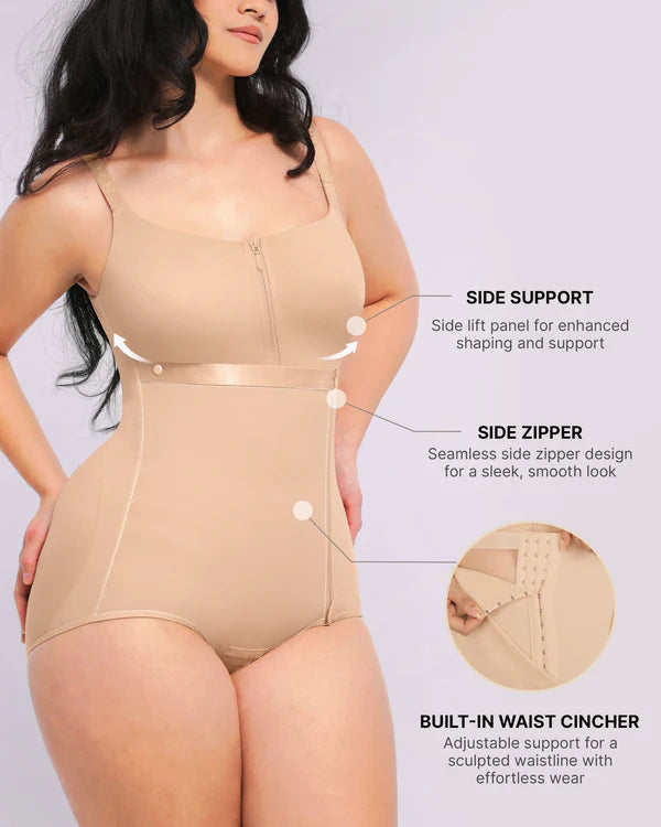 AirSlim Built-in Tummy Control Cincher Brief Bodysuit