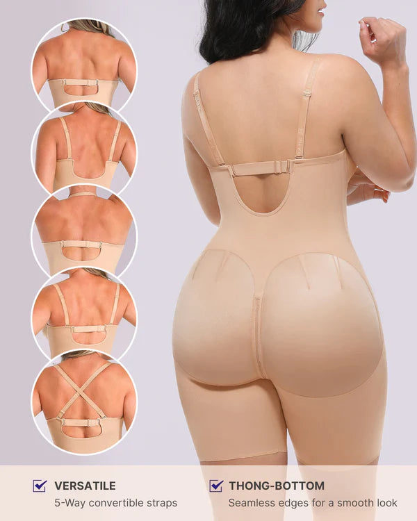 AirSlim Strapless Mid Thigh Bodysuit