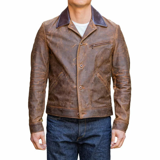 Charles Brown Cowboy Leather Jacket