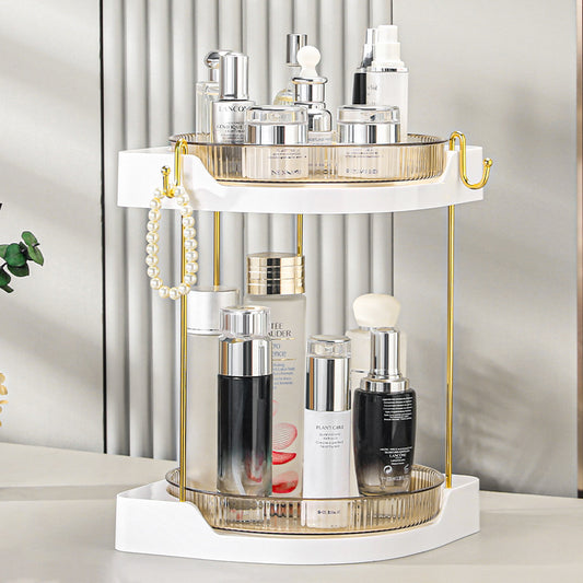 Kitchen Seasoning Rotating Rack – Double-Layer Desktop Turntable Storage