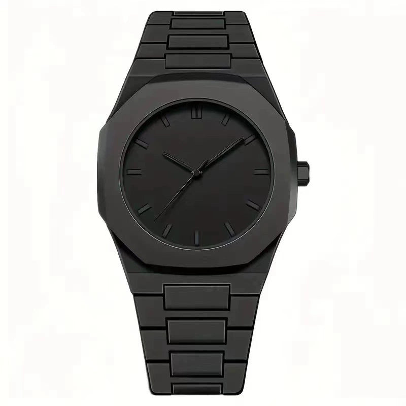 Popular Plastic Men's Watch Arabic Business Black Butterfly Buckle Watch Men's Cross-Border