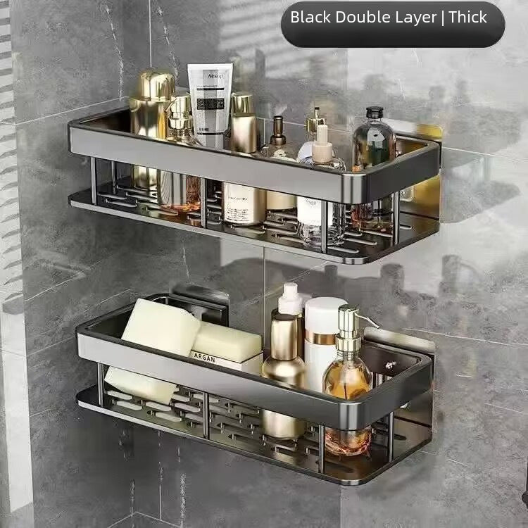 Bathroom Triangle Storage Rack – Nail-Free Wall-Mounted Corner Rack
