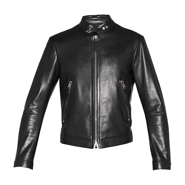 Black Soft Leather Biker Jacket