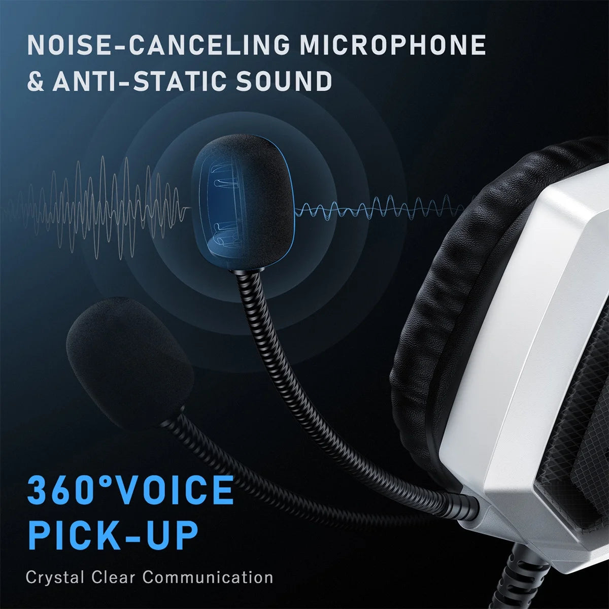 RUNMUS Gaming Headset – Multi-Platform Surround Sound Headphones with Mic & LED