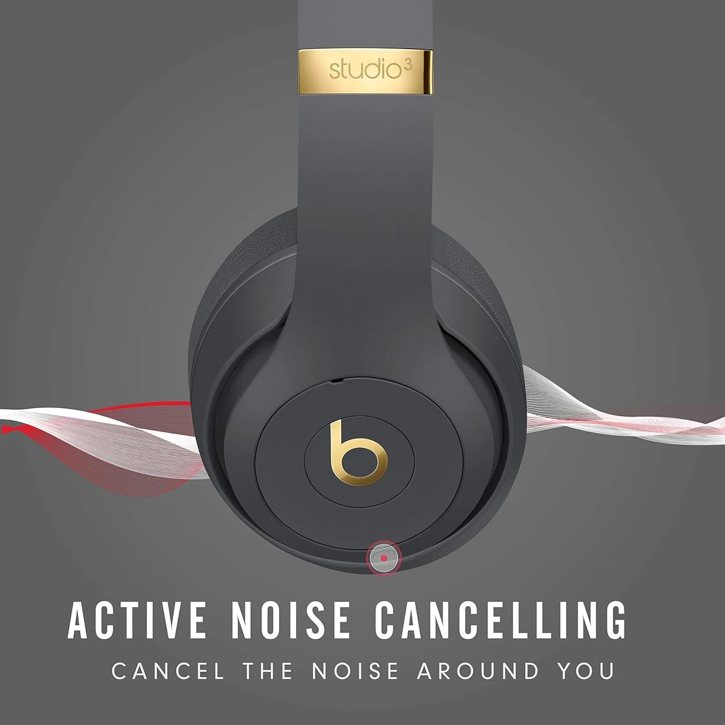 Restored Beats by Dr. Dre Studio3 Wireless Noise Cancelling Headphones – Shadow Gray