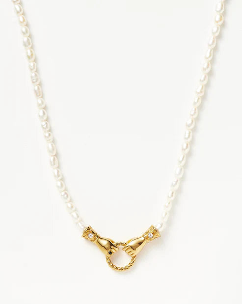 Harris Reed In Good Hands Pearl Pendant Necklace