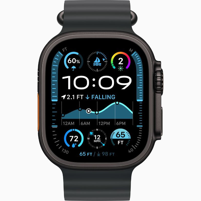 Apple Watch Ultra 2 Black Titanium 49mm Case With Black Ocean Band