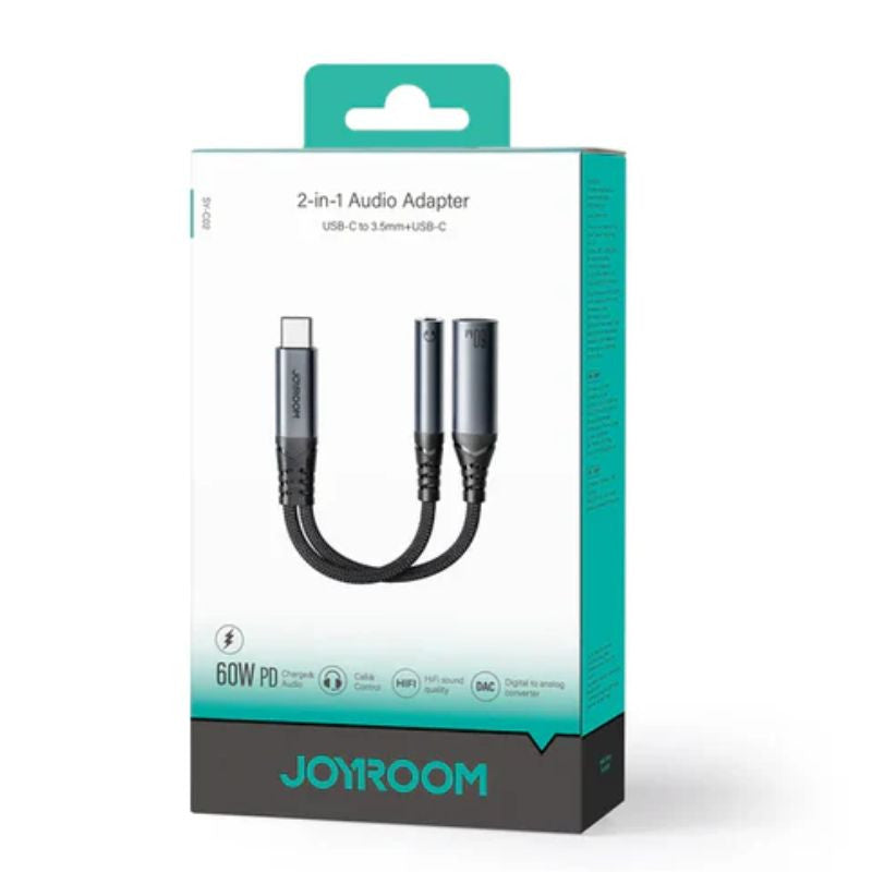 Joyroom 2-in-1 Audio Adapter (Type-C to 3.5mm+Type-C)