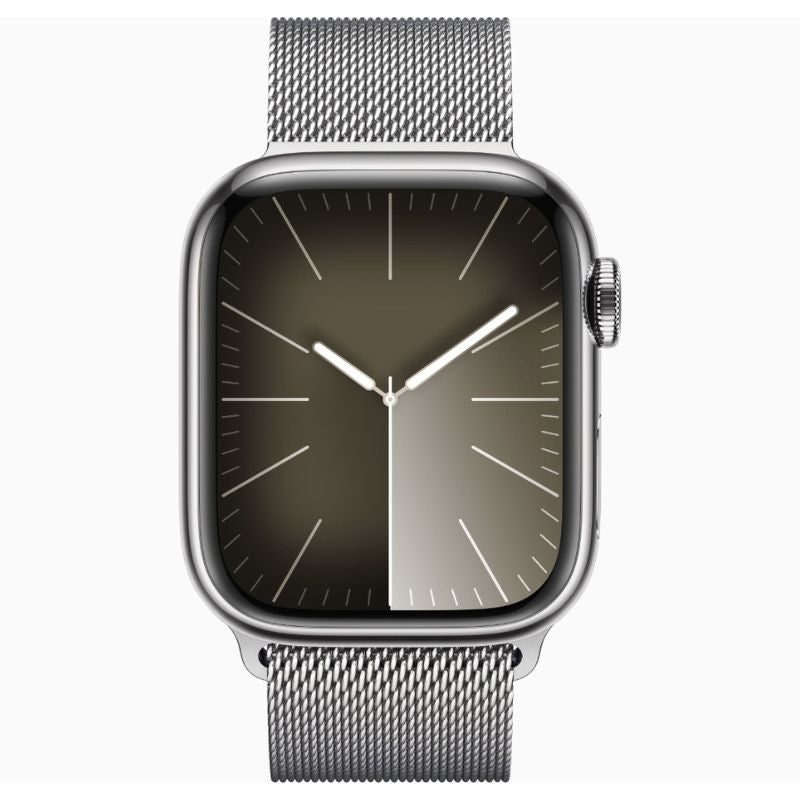 Apple Watch Series 9 41mm Stainless Steel Case with Milanese Loop