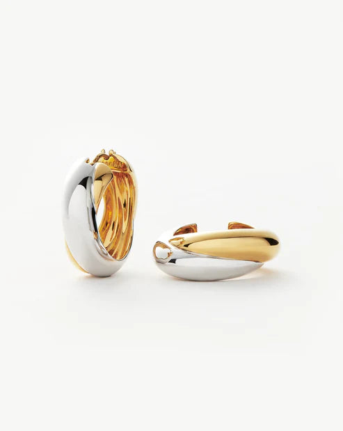 Lucy Williams Chunky Medium Entwine Hoop Earrings