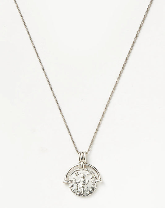 Lucy Williams Long Engravable Roman Arc Coin Necklace