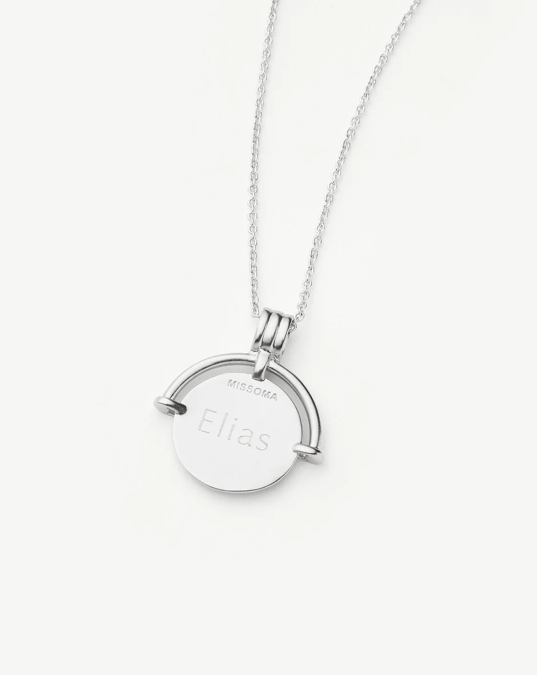 Lucy Williams Long Engravable Roman Arc Coin Necklace