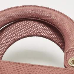 Dior Red Lizard Small Lady Dior Tote