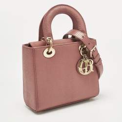 Dior Red Lizard Small Lady Dior Tote