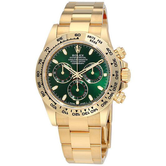 Rolex Cosmograph Daytona Green Dial 18K Yellow Gold Oyster Men's Watch 116508GRSO